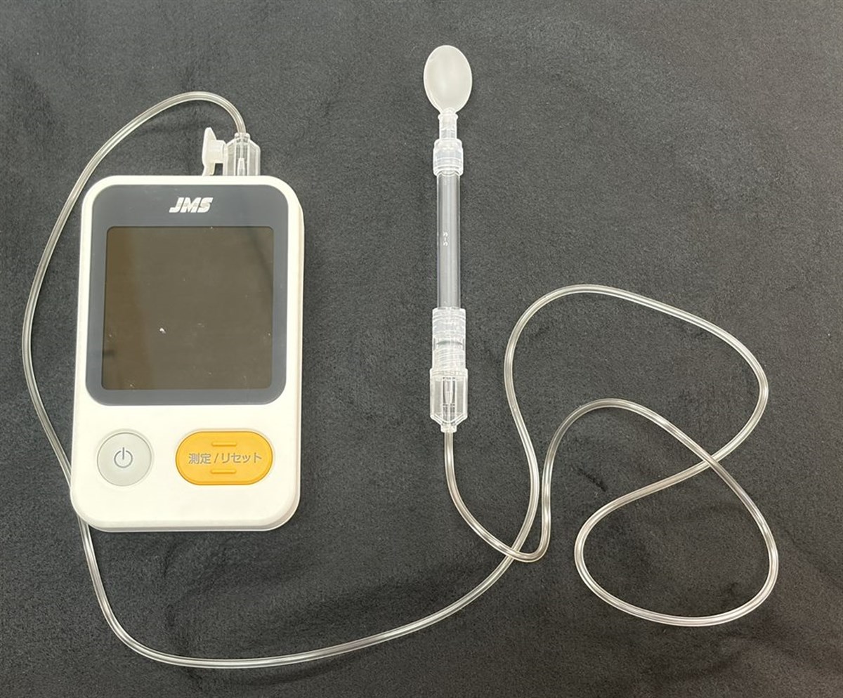 舌圧測定器(JMS)の本体とプローブ|石渡歯科クリニック